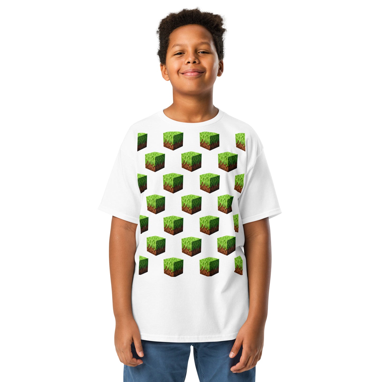 Dětské Tričko Minecraft Block - PixelKing