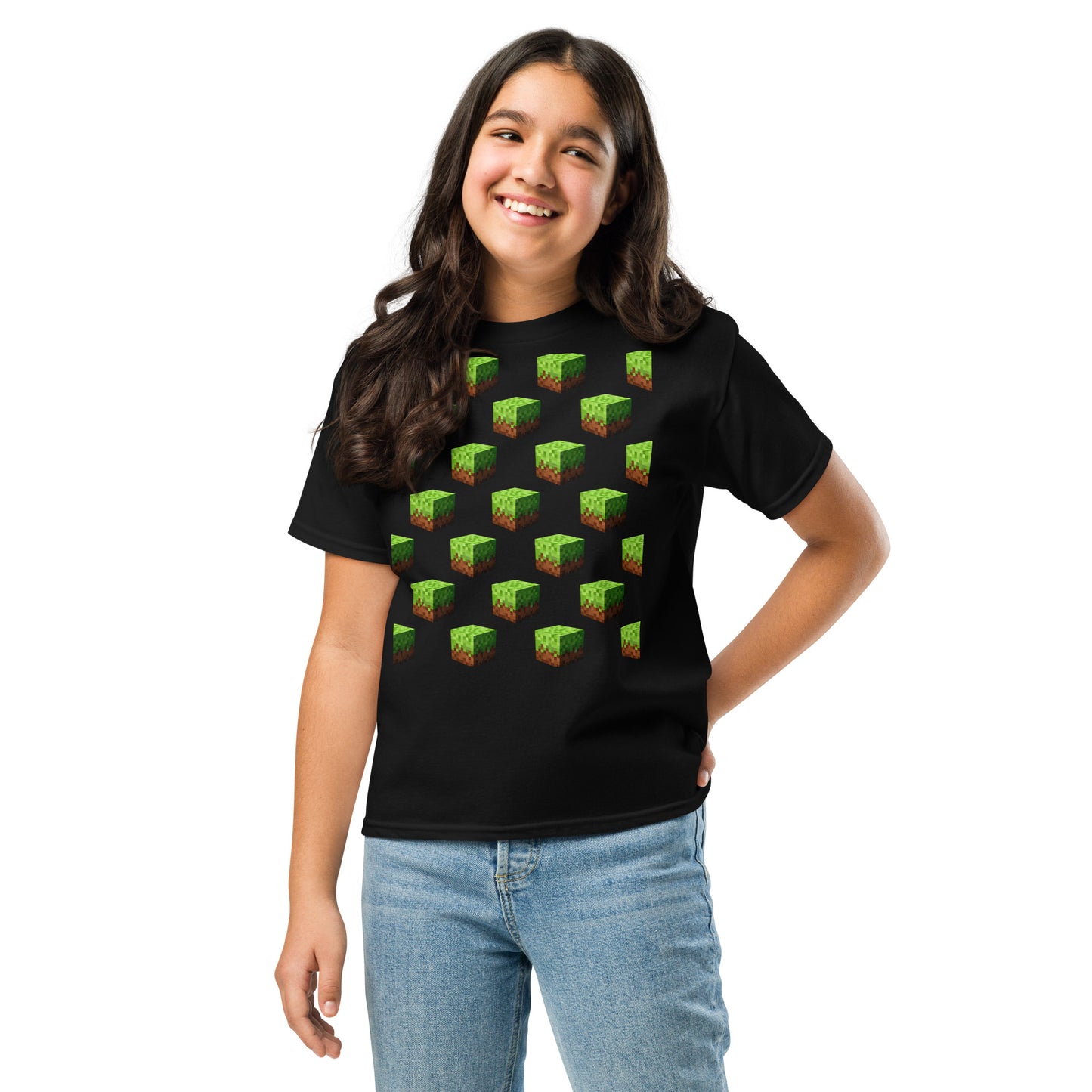 Dětské Tričko Minecraft Block - PixelKing