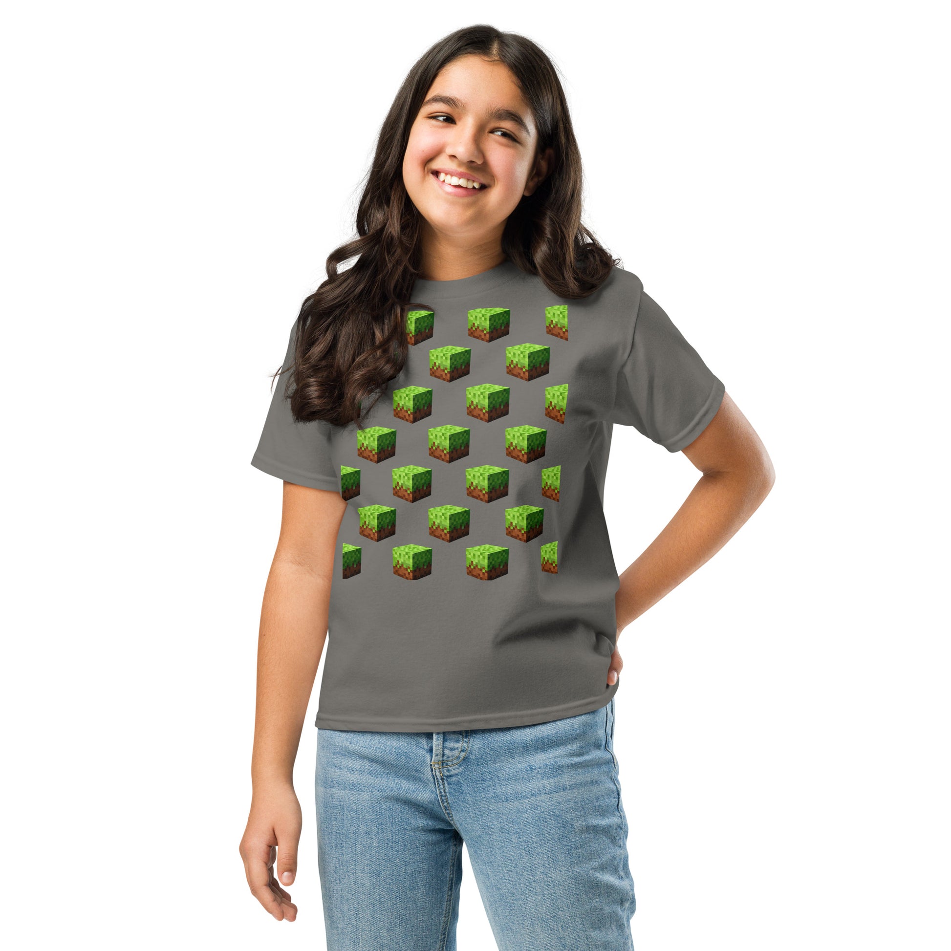 Dětské Tričko Minecraft Block - PixelKing