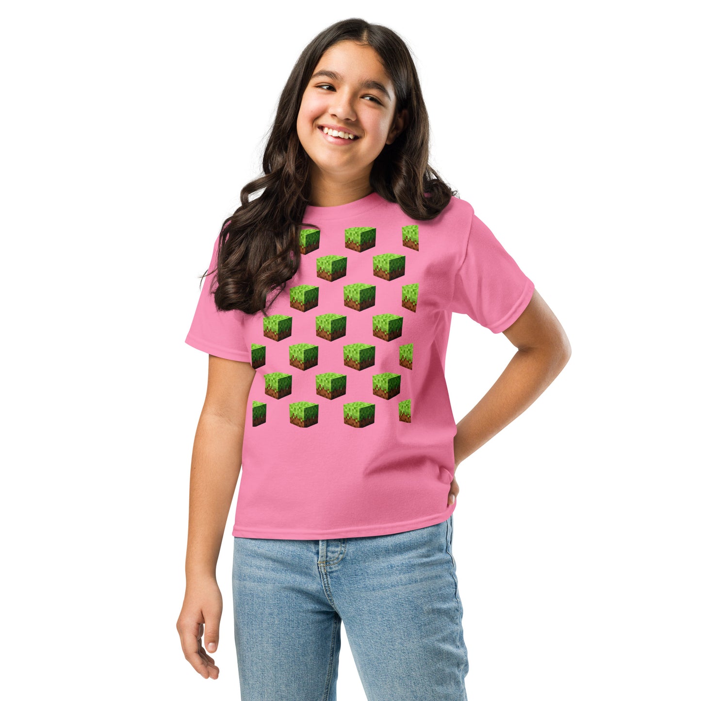 Dětské Tričko Minecraft Block - PixelKing