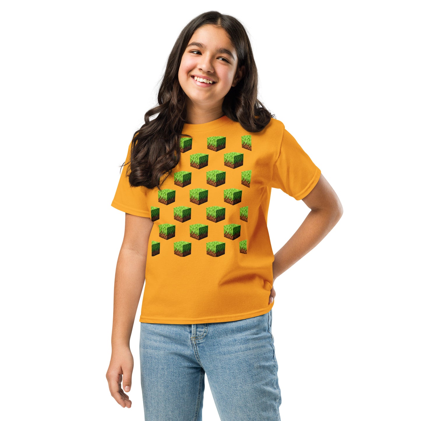 Dětské Tričko Minecraft Block - PixelKing