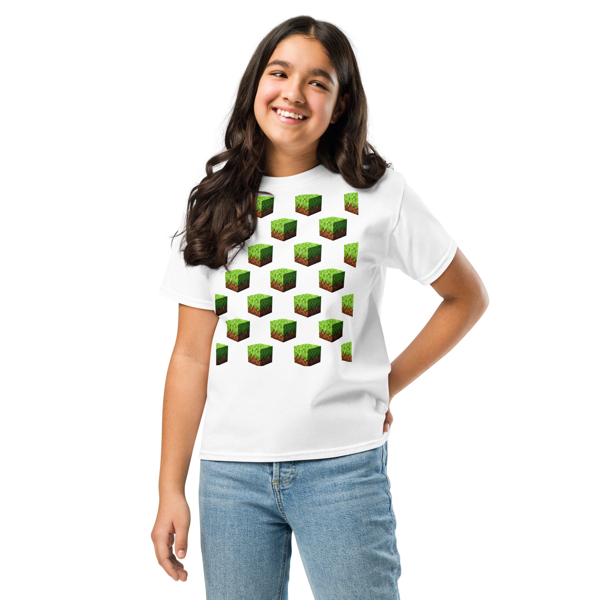 Dětské Tričko Minecraft Block - PixelKing