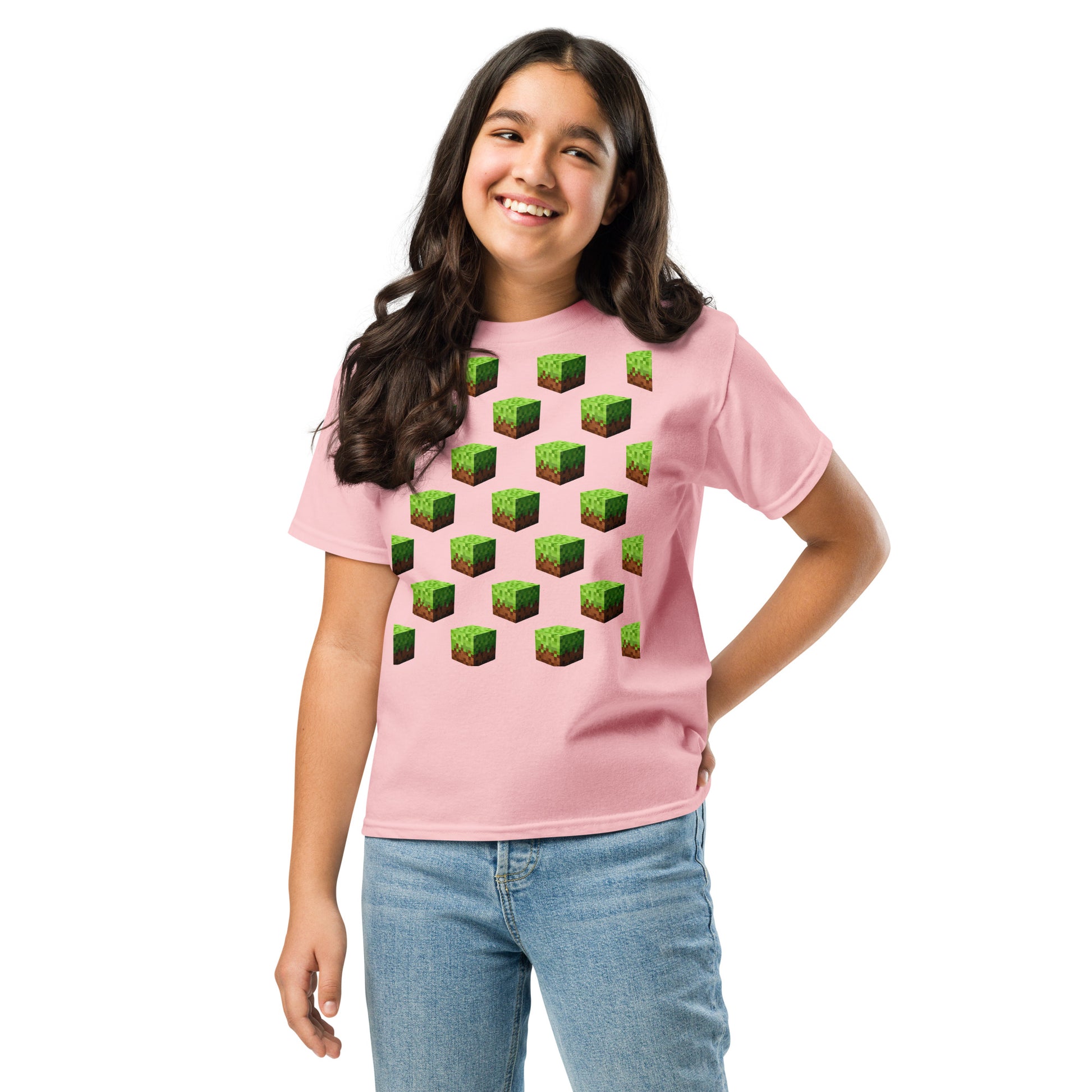 Dětské Tričko Minecraft Block - PixelKing