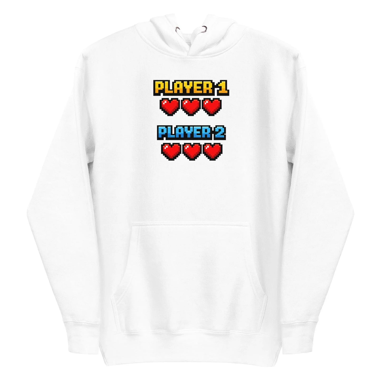 Mikina s kapucí Player 1 & Player 2 Health - PixelKing